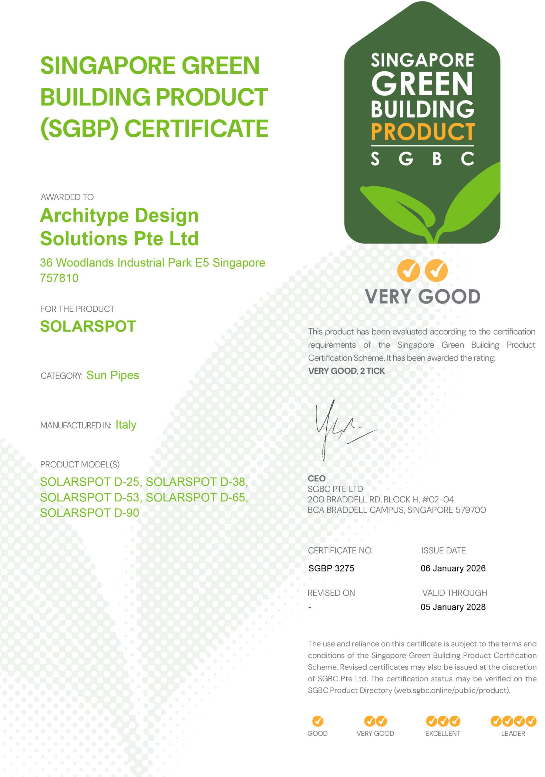 Singapore Green Building Product (SGBP) Singapore Green Building Product (SGBP)