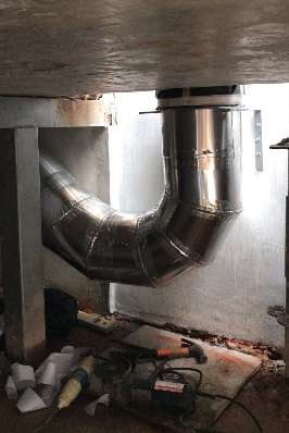 Installation of D-25 Solarspot for Toilet under Stairs