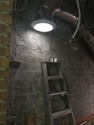 Installation of D-25 Solarspot for Toilet under Stairs