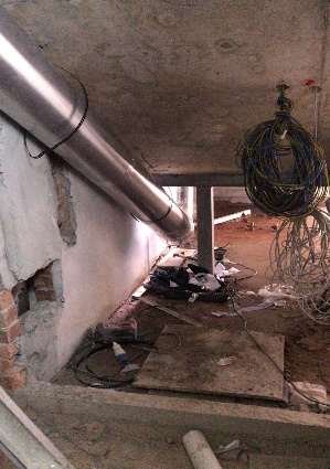 Installation of D-25 Solarspot for Toilet under Stairs