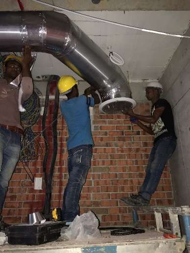 Installation of D-38 Solarspotfor Toilet in middle of House