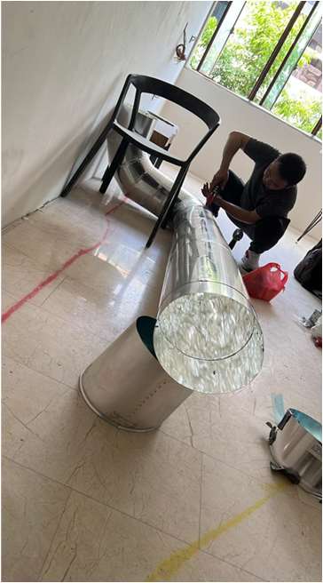 Installation of D-25 Solarspot for Dark Kitchen Area